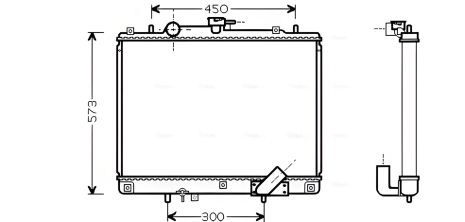 Охолоджувальний радіатор MITSUBISHI PAJERO, AVA COOLING (MTA2162)