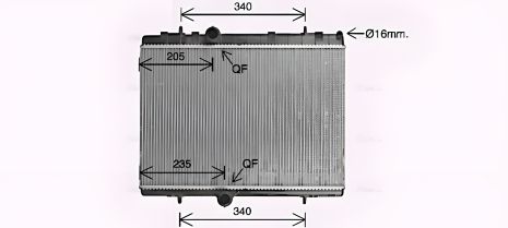 Охлаждающий радиатор DS DS, PEUGEOT PARTNER, AVA COOLING (CN2328)