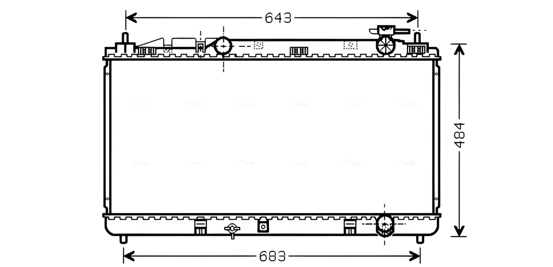 Охолоджуючий радіатор AVA COOLING для Toyota Camry (TO2598) Охолоджуючий радіатор AVA COOLING для Toyota Camry (TO2598)