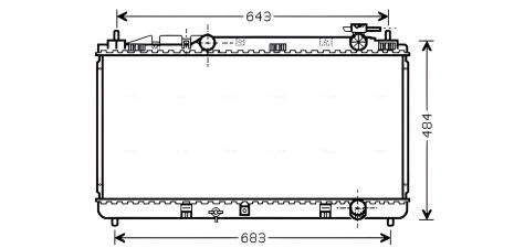 Охолоджуючий радіатор AVA COOLING для Toyota Camry (TO2598)
