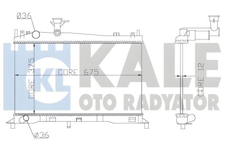 Охолоджувальний радіатор MAZDA 6, KALE OTO RADYATOR (360100)