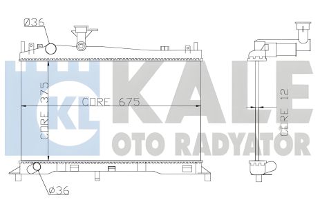 Охолоджувальний радіатор MAZDA 6, KALE OTO RADYATOR (360100)