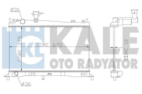 Радиатор охлаждения MAZDA 6, KALE OTO RADYATOR (360100)