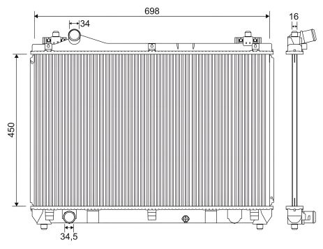 Охлаждающий радиатор SUZUKI GRAND, VALEO (701243) Охлаждающий радиатор SUZUKI GRAND, VALEO (701243)