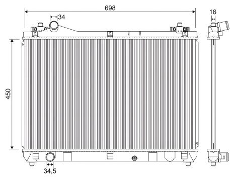 Охлаждающий радиатор SUZUKI GRAND, VALEO (701243) Охлаждающий радиатор SUZUKI GRAND, VALEO (701243)
