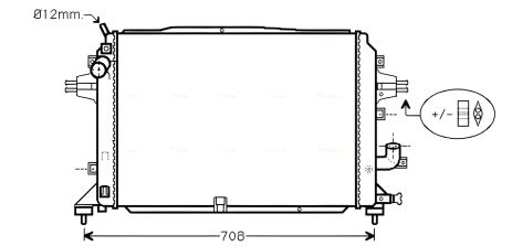 Радіатор охолодження для VAUXHALL ASTRAVAN, OPEL ZAFIRA, від AVA COOLING (OL2489)