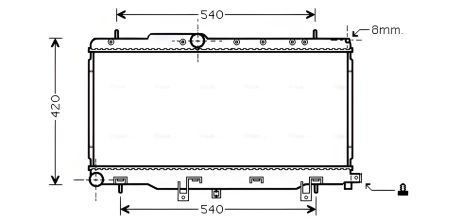 Охлаждающий радиатор для SUBARU IMPREZA, AVA COOLING (SU2057) Охлаждающий радиатор для SUBARU IMPREZA, AVA COOLING (SU2057)