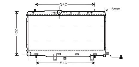 Охолоджуючий радіатор для SUBARU IMPREZA, бренд AVA COOLING (SU2057) Охолоджуючий радіатор для SUBARU IMPREZA, бренд AVA COOLING (SU2057)