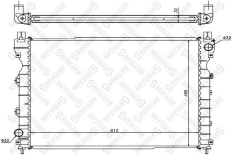Радіатор охолодження LAND ROVER, STELLOX (1026283SX) Радіатор охолодження LAND ROVER, STELLOX (1026283SX)