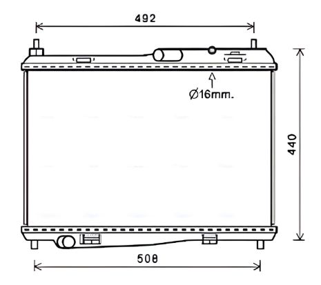 Радіатор охолодження для FORD B-MAX, AVA COOLING (FD2620), покращений Радіатор охолодження для FORD B-MAX, AVA COOLING (FD2620), покращений