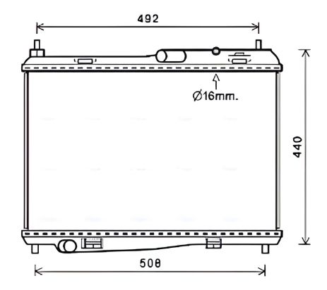 Охлаждающий радиатор FORD B-MAX, AVA COOLING (FD2620) Охлаждающий радиатор FORD B-MAX, AVA COOLING (FD2620)
