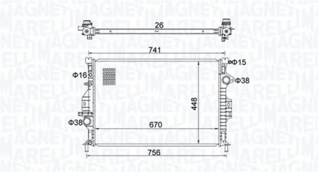 Радіатор охолодження VOLVO XC60, FORD MONDEO, MAGNETI MARELLI (350213157700) Радіатор охолодження VOLVO XC60, FORD MONDEO, MAGNETI MARELLI (350213157700)