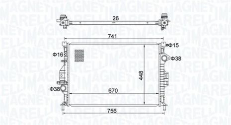 Радіатор охолодження VOLVO XC60, FORD MONDEO, MAGNETI MARELLI (350213157700) Радіатор охолодження VOLVO XC60, FORD MONDEO, MAGNETI MARELLI (350213157700)
