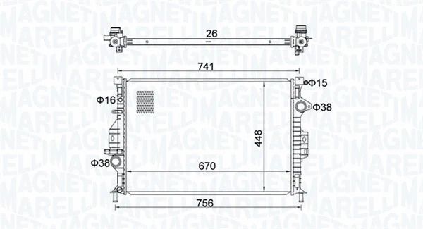 Радіатор охолодження VOLVO XC60, FORD MONDEO, MAGNETI MARELLI (350213157700) Радіатор охолодження VOLVO XC60, FORD MONDEO, MAGNETI MARELLI (350213157700)