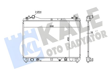 Охлаждающий радиатор SUZUKI GRAND, KALE OTO RADYATOR (350755)