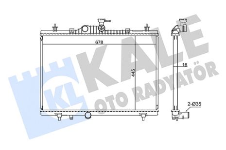 Радиатор охлаждения RENAULT KOLEOS, KALE OTO RADYATOR (346015)