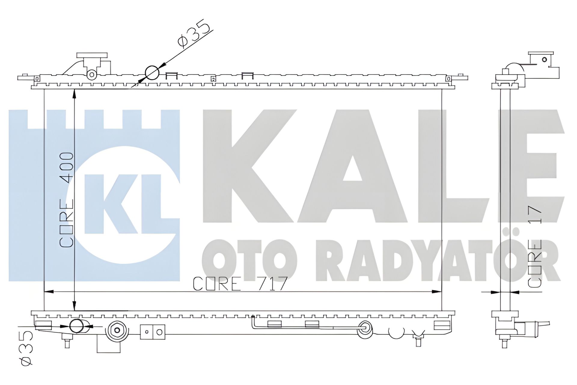 Радіатор охолодження для KIA MAGENTIS, HYUNDAI XG, KALE OTO RADYATOR (369300) Радіатор охолодження для KIA MAGENTIS, HYUNDAI XG, KALE OTO RADYATOR (369300)