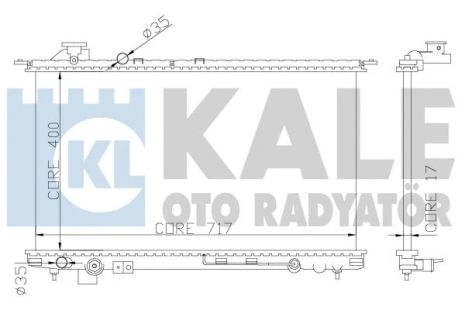 Радиатор охлаждения KIA MAGENTIS, HYUNDAI XG, KALE OTO RADYATOR (369300)