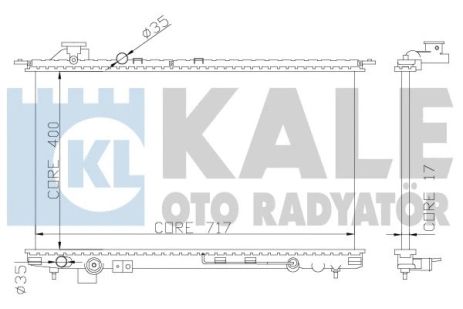 Радиатор охлаждения KIA MAGENTIS, HYUNDAI XG, KALE OTO RADYATOR (369300)