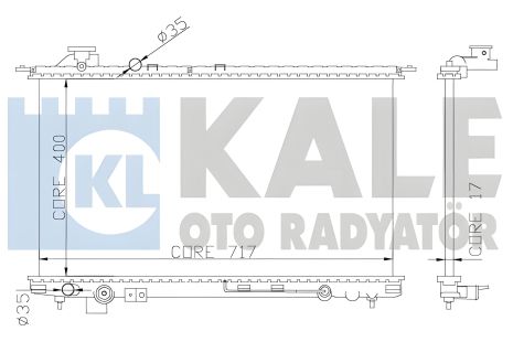 Радіатор охолодження для KIA MAGENTIS, HYUNDAI XG, KALE OTO RADYATOR (369300) Радіатор охолодження для KIA MAGENTIS, HYUNDAI XG, KALE OTO RADYATOR (369300)