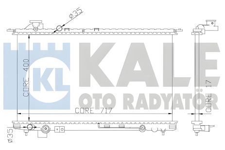 Радіатор охолодження для KIA MAGENTIS, HYUNDAI XG, KALE OTO RADYATOR (369300) Радіатор охолодження для KIA MAGENTIS, HYUNDAI XG, KALE OTO RADYATOR (369300)