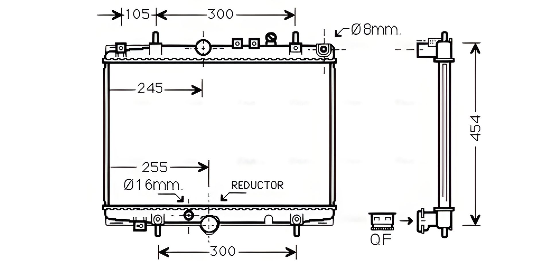 Радіатор для CITROËN C5, PEUGEOT 406, AVA COOLING (PE2235) Радіатор для CITROËN C5, PEUGEOT 406, AVA COOLING (PE2235)