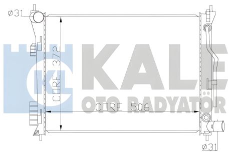 Охолоджуючий радіатор HYUNDAI ACCENT, KIA RIO, KALE OTO RADYATOR (342280)