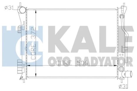 Радиатор охлаждения HYUNDAI ACCENT, KIA RIO, KALE OTO RADYATOR (342280)