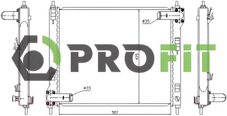 Охолодження радіатор NISSAN 214101KC5A, PROFIT (17400270)