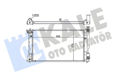 Радіатор охолодження для TOYOTA AVENSIS від KALE OTO RADYATOR (348650) Радіатор охолодження для TOYOTA AVENSIS від KALE OTO RADYATOR (348650)