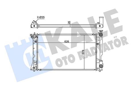 Радиатор охлаждения TOYOTA AVENSIS, KALE OTO RADYATOR (348650)
