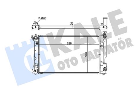 Радиатор охлаждения TOYOTA AVENSIS, KALE OTO RADYATOR (348650)