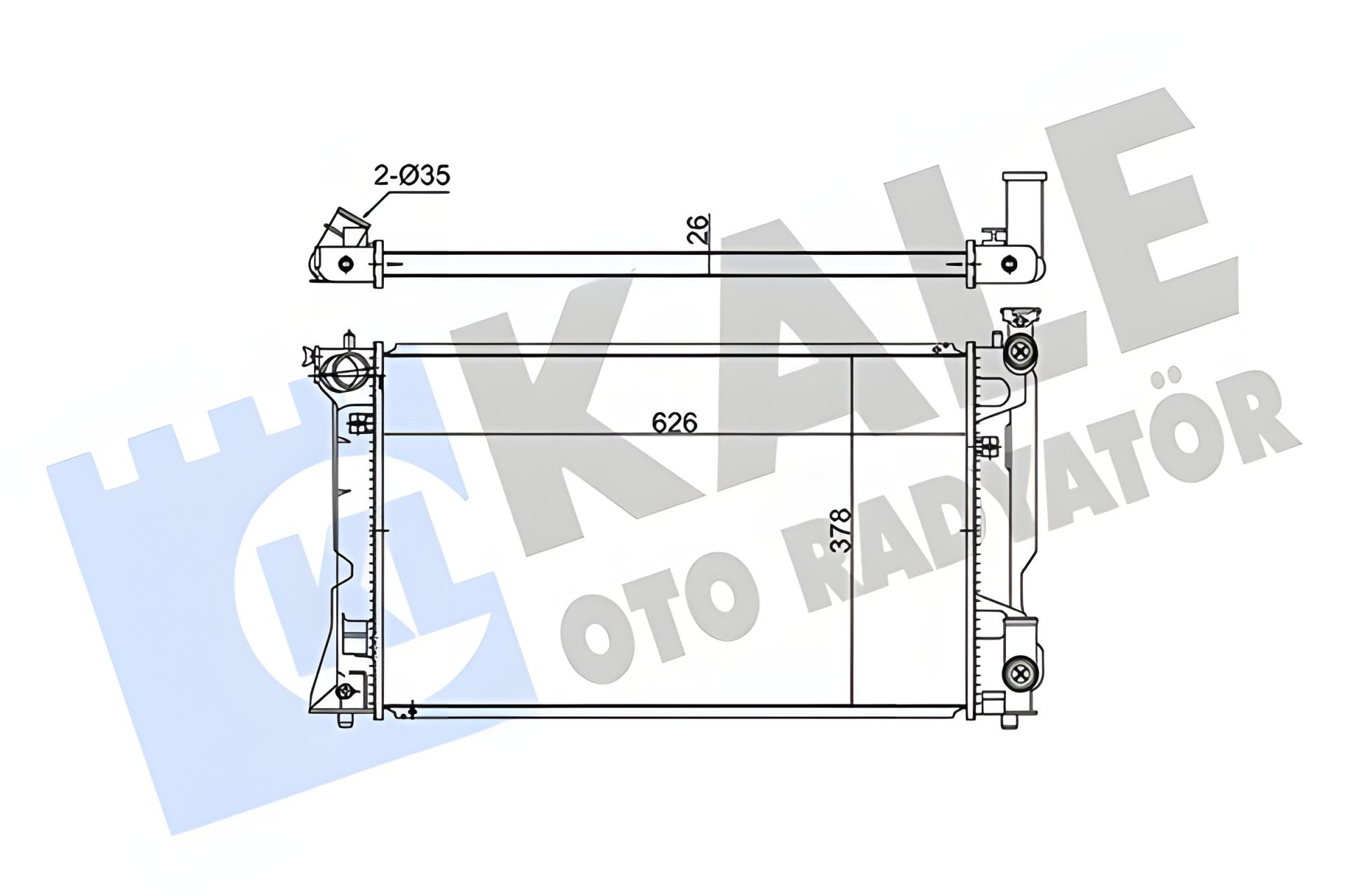 Охлаждающий радиатор для TOYOTA AVENSIS, KALE OTO RADYATOR (348650) Охлаждающий радиатор для TOYOTA AVENSIS, KALE OTO RADYATOR (348650)