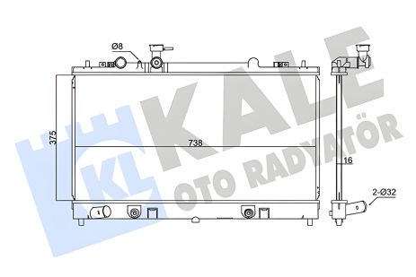 Охлаждающий радиатор MAZDA 6, KALE OTO RADYATOR (347885)
