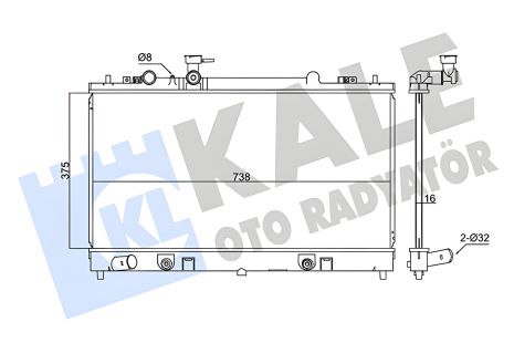 Охлаждающий радиатор MAZDA 6, KALE OTO RADYATOR (347885)
