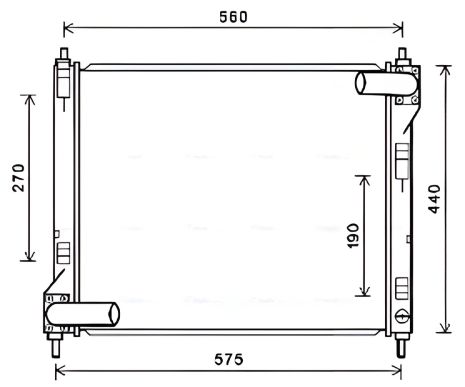 Охолоджувальний радіатор для NISSAN PULSAR, AVA COOLING (DN2354)