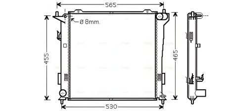 Радіатор охолодження для HYUNDAI ELANTRA, KIA PRO, AVA COOLING (HY2181)