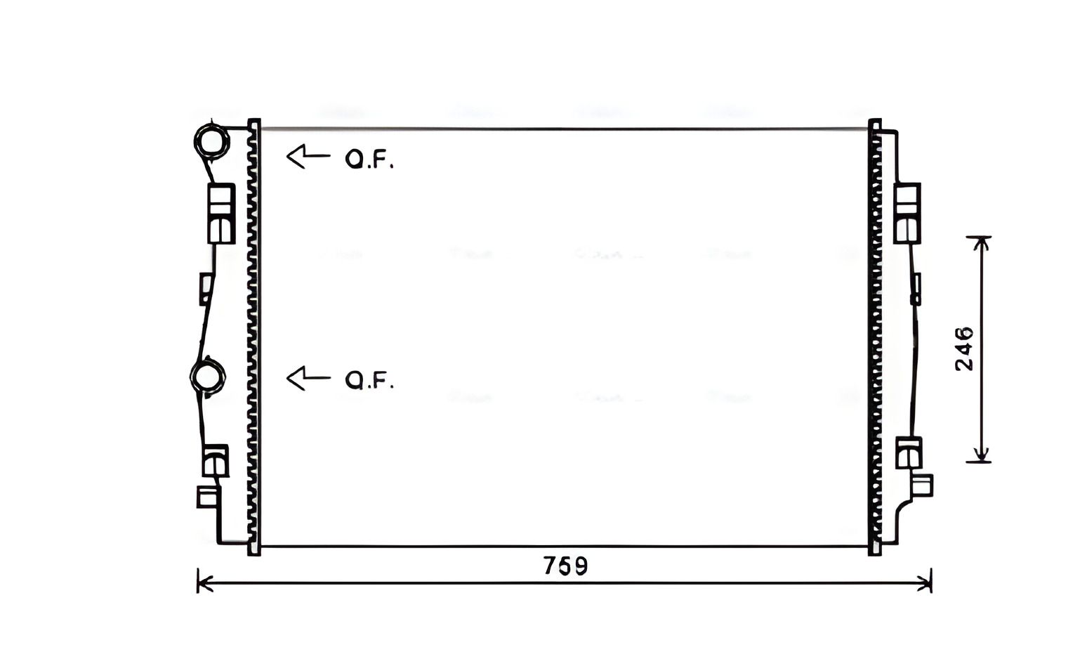 Радіатор охолодження для CUPRA LEON, SKODA OCTAVIA, AVA COOLING (VNA2344) Радіатор охолодження для CUPRA LEON, SKODA OCTAVIA, AVA COOLING (VNA2344)