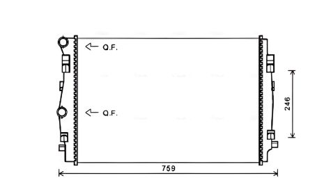 Радіатор охолодження для CUPRA LEON, SKODA OCTAVIA, AVA COOLING (VNA2344) Радіатор охолодження для CUPRA LEON, SKODA OCTAVIA, AVA COOLING (VNA2344)