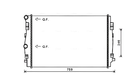 Радіатор охолодження для CUPRA LEON, SKODA OCTAVIA, AVA COOLING (VNA2344) Радіатор охолодження для CUPRA LEON, SKODA OCTAVIA, AVA COOLING (VNA2344)