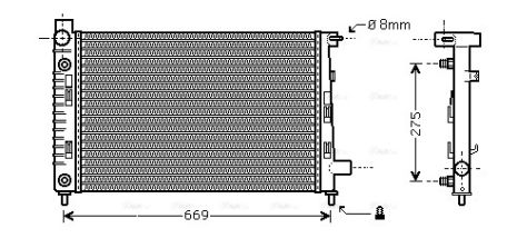 Радіатор охолодження MERCEDES-BENZ VANEO, AVA COOLING (MSA2282) Радіатор охолодження MERCEDES-BENZ VANEO, AVA COOLING (MSA2282)