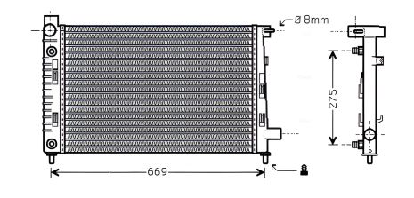 Радіатор охолодження для MERCEDES-BENZ VANEO, AVA COOLING (MSA2282) Радіатор охолодження для MERCEDES-BENZ VANEO, AVA COOLING (MSA2282)