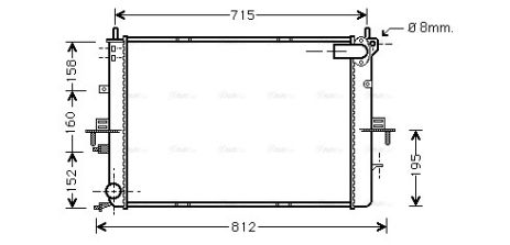 Радіатор охолодження MG MG, ROVER 75, AVA COOLING (AU2152) Радіатор охолодження MG MG, ROVER 75, AVA COOLING (AU2152)