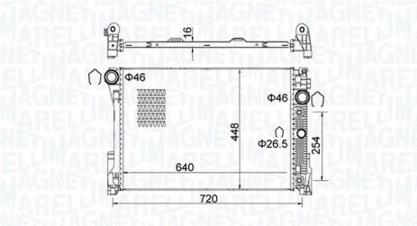 Радіатор охолодження MERCEDES-BENZ C-CLASS, MAGNETI MARELLI (350213163300) Радіатор охолодження MERCEDES-BENZ C-CLASS, MAGNETI MARELLI (350213163300)