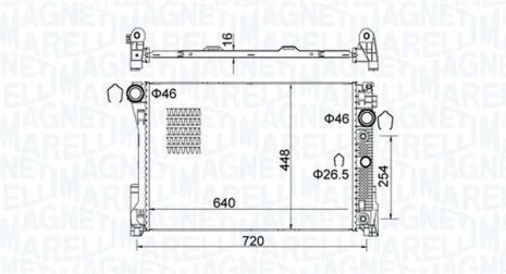 Радіатор охолодження MERCEDES-BENZ C-CLASS, MAGNETI MARELLI (350213163300) Радіатор охолодження MERCEDES-BENZ C-CLASS, MAGNETI MARELLI (350213163300)