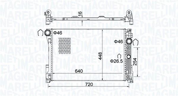 Радіатор охолодження MERCEDES-BENZ C-CLASS, MAGNETI MARELLI (350213163300) Радіатор охолодження MERCEDES-BENZ C-CLASS, MAGNETI MARELLI (350213163300)