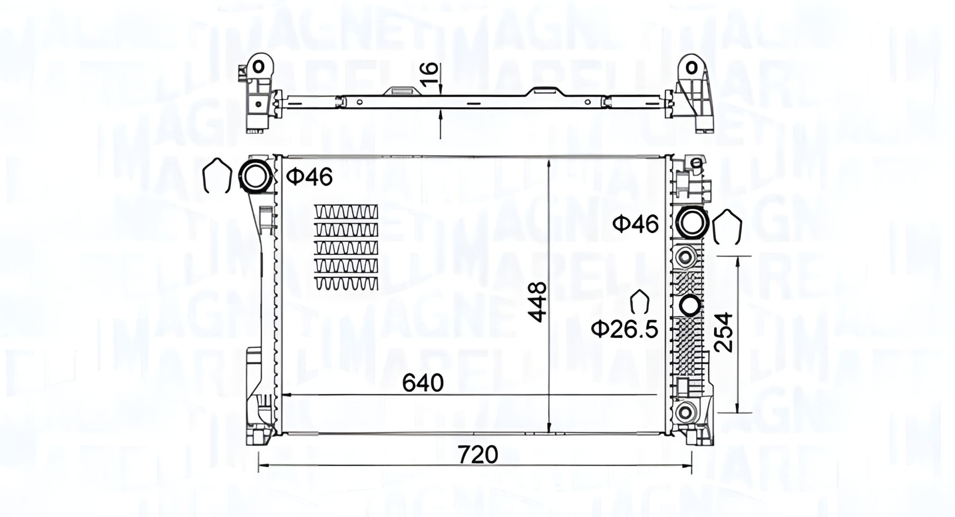 Радиатор системы охлаждения MERCEDES-BENZ C-CLASS, MAGNETI MARELLI (350213163300) Радиатор системы охлаждения MERCEDES-BENZ C-CLASS, MAGNETI MARELLI (350213163300)