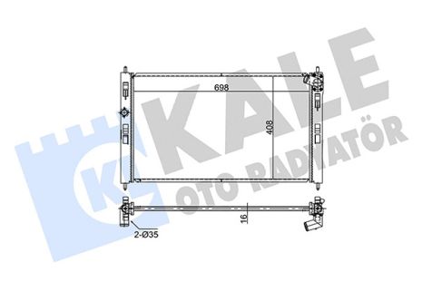 Радіатор охолодження PEUGEOT 4008, CITROËN C4, KALE OTO RADYATOR (354295) Радіатор охолодження PEUGEOT 4008, CITROËN C4, KALE OTO RADYATOR (354295)