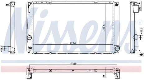 Охлаждающий радиатор TOYOTA RAV, NISSENS (606818)