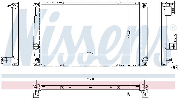 Радіатор охолодження TOYOTA RAV, NISSENS (606818) Радіатор охолодження TOYOTA RAV, NISSENS (606818)